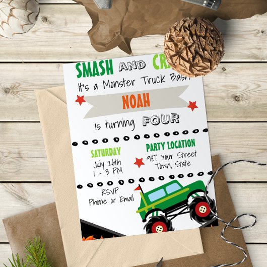 Invitation Monster Truck