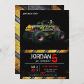 Invitation Monster Truck (Devant / Derrière)