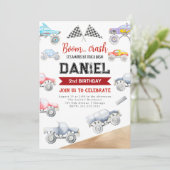 Invitation Monster Truck 2e anniversaire (Debout devant)