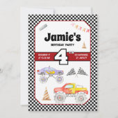 Invitation Monster Truck 4e anniversaire (Devant)