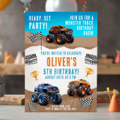 Invitation Monster Truck Anniversaire Bash