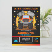 Invitation Monster Truck Birthday Bash (Debout devant)