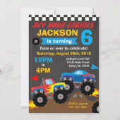 Invitation Monster Truck Birthday Bash (Devant)