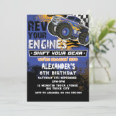Invitation Monster Truck Boy Blue (Debout devant)