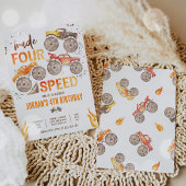 Invitation Monster Truck Boy Fabriqué quatre vitesses 4e anni