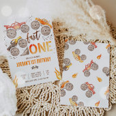 Invitation Monster Truck Boy Fast Un 1er anniversaire fête