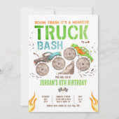 Invitation Monster Truck Boy fête d'anniversaire (Devant)
