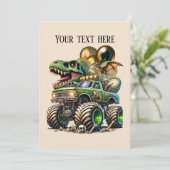Invitation monster truck boys fête d'anniversaire personnalis (Debout devant)