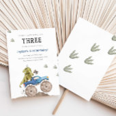 Invitation Monster Truck & Dinosaur 3e fête d'anniversaire