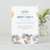 Invitation Monster Truck Dirty 3RD-Y 3rd Birthday Party (Debout devant)