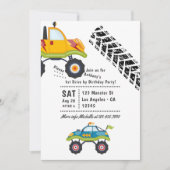 Invitation Monster Truck Drive By Birday Party (Devant)