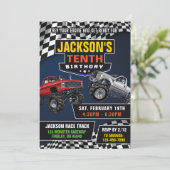 Invitation Monster Truck Jam fête d'anniversaire, n'importe q (Debout devant)
