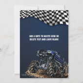 Invitation Monster Truck Jam fête d'anniversaire, n'importe q (Dos)