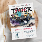 Invitation Monster Truck Modern Anniversaire de enfant Party