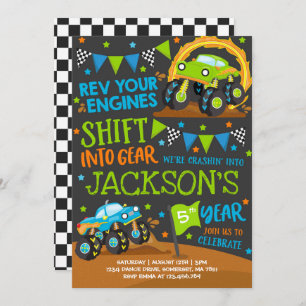 Invitation Monster Truck Monster Truck Anniversair