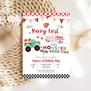 Invitation Monster Truck pour le premier anniversaire de Berr