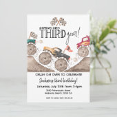 Invitation Monster Truck THIRD Gear 3rd birthday kids (Debout devant)