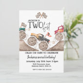 Invitation Monster Truck TWO FAST 2nd kids birthday (Debout devant)
