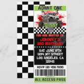 Invitation Monster Truck Zombie Invite (Devant / Derrière)