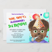 Invitation Monster Wolf Boy fête d'anniversaire (Devant)