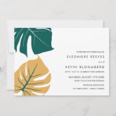 Invitation Monstera | jaune | Philodendron feuille Mariage (Devant)
