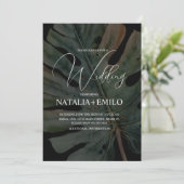 Invitation Monstera Layered Plant Wedding (Debout devant)