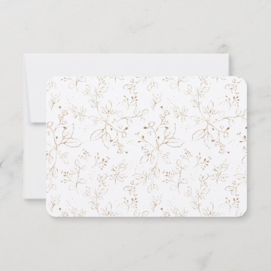 Invitation Monstera RSVP Mariage Insérer Vert & Or (Dos)