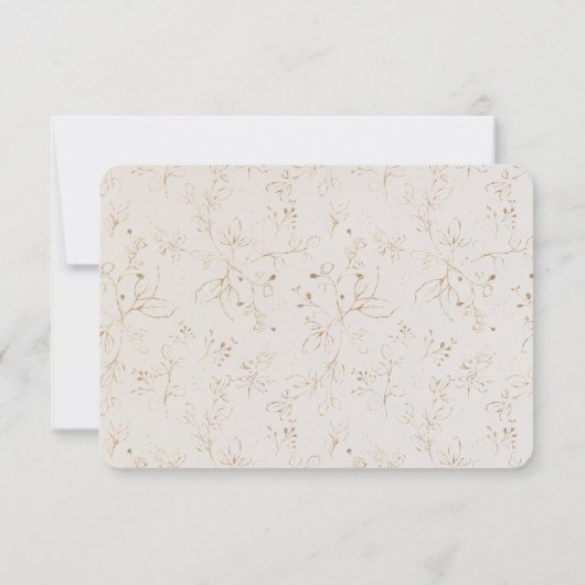 Invitation Monstera RSVP Mariage Insérer Vert & Or Invitati (Dos)