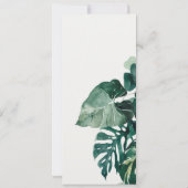 Invitation Monstera Tropical Green Foliage Couples Douche (Dos)