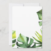 Invitation Monstera Tropical Jungle Anniversaire Fête Invitat (Dos)