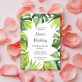 Invitation Monstera Tropical Jungle Anniversaire Fête Invitat