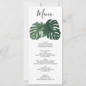 Invitation Monstera Tropical Mariage Menu et Merci (Devant)