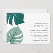 Invitation Monstera | Vert | Philodendron feuille Mariage (Devant)