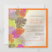 Invitation Monstère Pix-Dezines, Foliage Tropical+Fils (Dos)