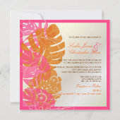 Invitation Monstère Pix-Dezines, Foliage Tropical + Fils (Dos)