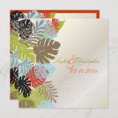 Invitation Monstère Pix-Dezines, Foliage Tropical+Fils (Devant / Derrière)