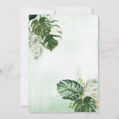 Invitation Monstère sauvage feuille mariage géométrique (Dos)