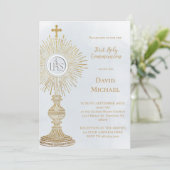 Invitation monstrance design First Holy Communion (Debout devant)