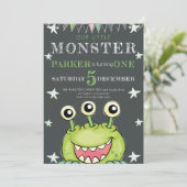 Invitation Monstre Anniversaire de enfant (Debout devant)