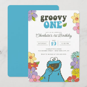 Invitation Monstre Cookies de la rue Sesame Super un annive