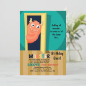 Invitation Monstre dans l'invitation du placard (Debout devant)