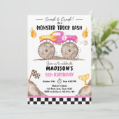 Invitation Monstre de crash de mash Camion Bash Rose Girl Ann (Debout devant)