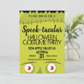 Invitation monstre de Frankenstein fête d'Halloween effrayant (Debout devant)