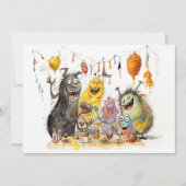 Invitation Monstre ! Fête d'Halloween (Devant)