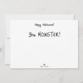 Invitation Monstre ! Fête d'Halloween (Dos)