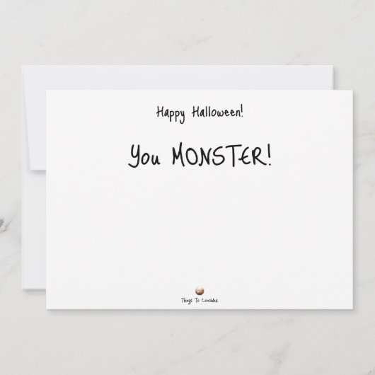 Invitation Monstre ! Fête d'Halloween (Dos)