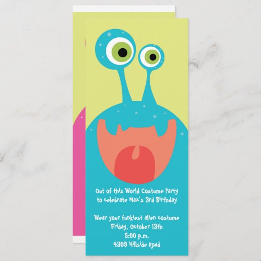 Invitation Monstre Google (Devant / Derrière)