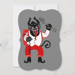 Invitation monstre hideux krampus xmas de Noël