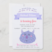 Invitation Monstre mou pourpre | ANNIVERSAIRE DE ENFANT (Devant)