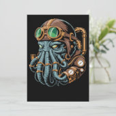Invitation monstre Steampunk Cthulhu (Debout devant)